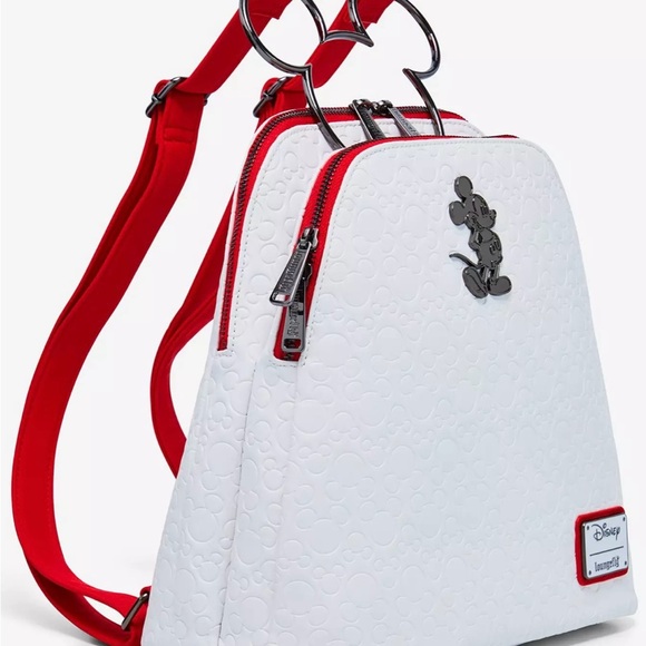 Loungefly Disney Mickey Mouse Mini Backpack with Figural Handle - Picture 8 of 10